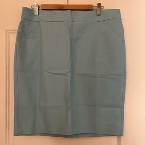 J.Crew blue pencil skirt